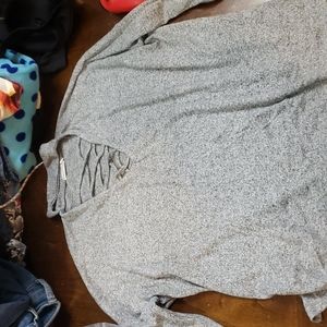 Grey Long Sleeve Blouse